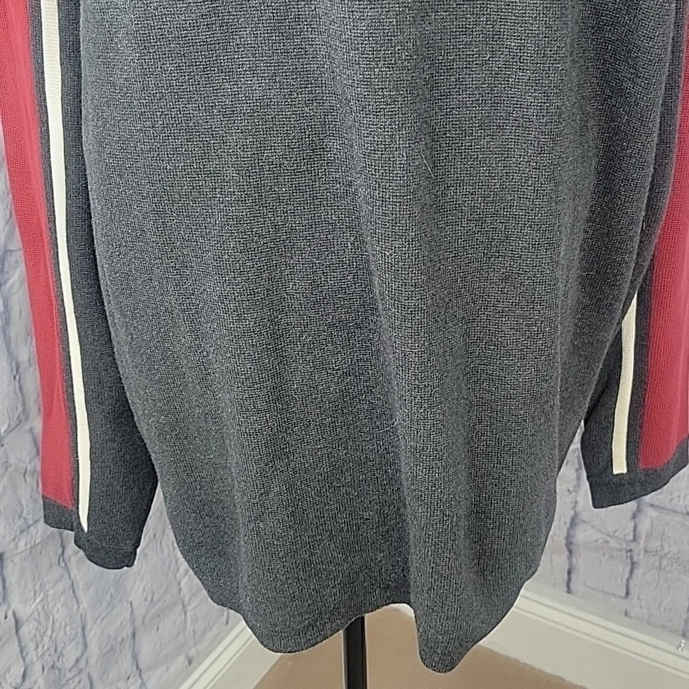 EDDIE BAUER Red, White, and Gray Crew Neck Men's Sweater‎ XL/TG - Picture 3 of 8